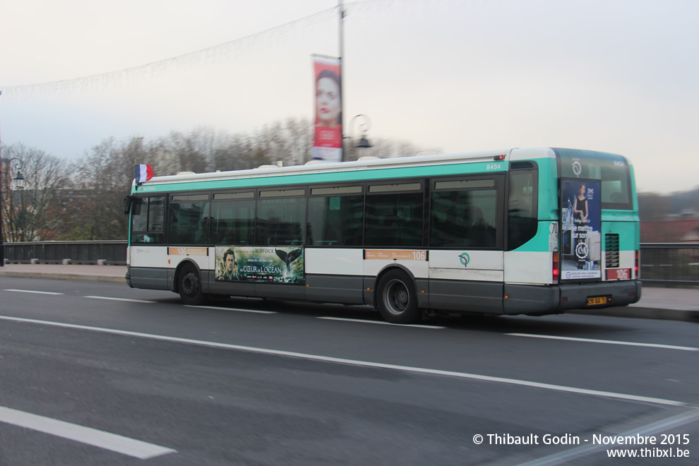 Bus 8454 (298 QGA 75) sur la ligne 106 (RATP) à Joinville-le-Pont