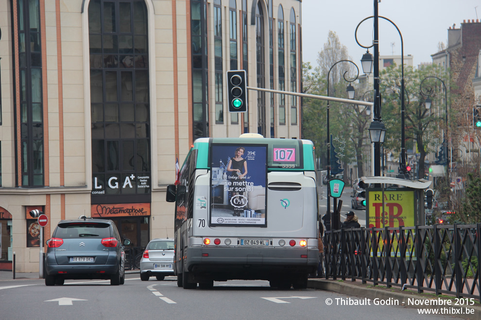 Bus 5339 (BZ-849-WL) sur la ligne 107 (RATP) à Saint-Maur-des-Fossés