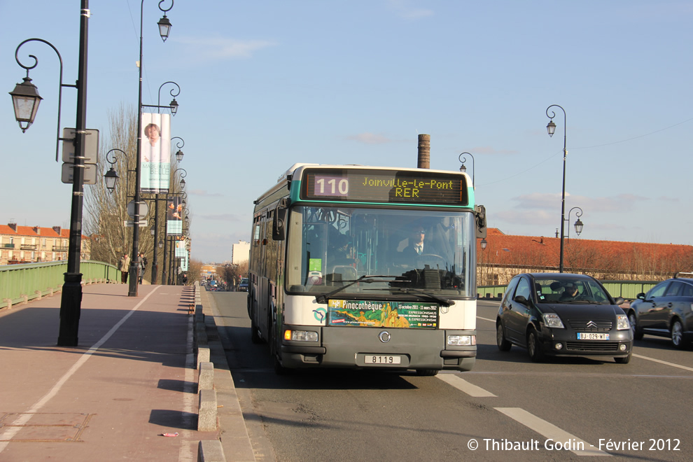 Bus 8119 sur la ligne 110 (RATP) à Joinville-le-Pont