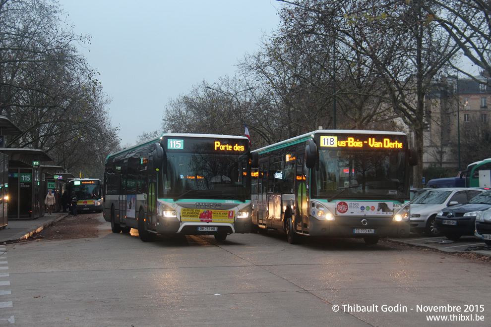 Bus 8575 (CC-773-XR) sur la ligne 118 (RATP) à Château de Vincennes (Paris)