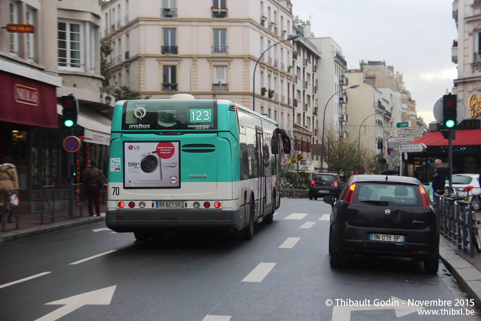 Bus 5294 (BX-827-SR) sur la ligne 123 (RATP) à Issy-les-Moulineaux