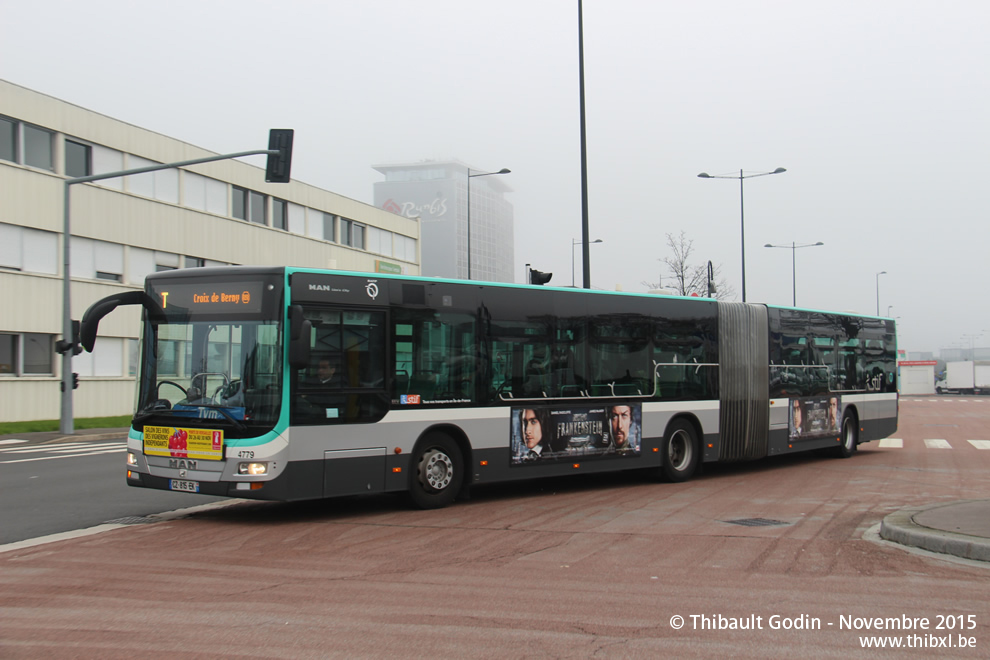 Bus 4779 (CZ-815-EK) sur la ligne Tvm (Trans-Val-de-Marne - RATP) à Chevilly-Larue