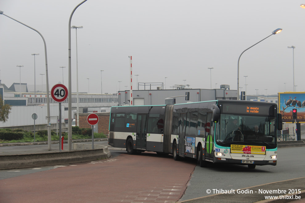 Bus 4712 (AP-361-MK) sur la ligne Tvm (Trans-Val-de-Marne - RATP) à Chevilly-Larue