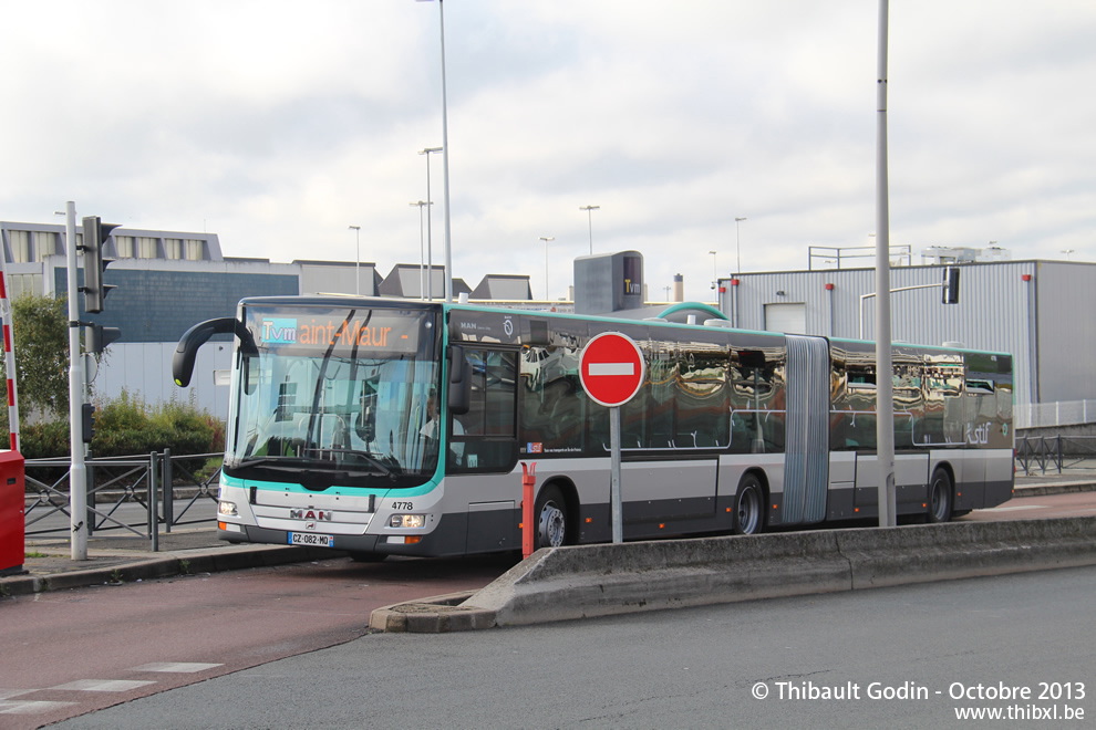 Bus 4778 (CZ-082-MQ) sur la ligne Tvm (Trans-Val-de-Marne - RATP) à Chevilly-Larue