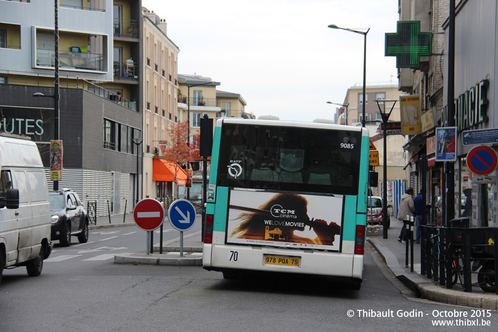 Bus 9085 (978 PQA 75) sur la ligne 140 (RATP) à Bois-Colombes