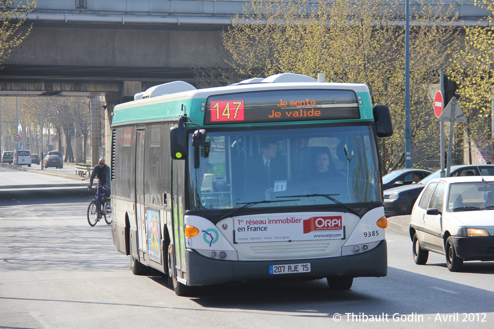 Bus 9385 (207 RJE 75) sur la ligne 147 (RATP) à Noisy-le-Sec