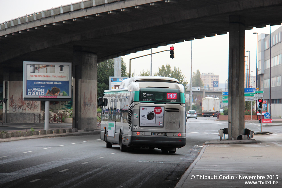 Bus 5956 (DE-477-FD) sur la ligne 147 (RATP) à Bondy