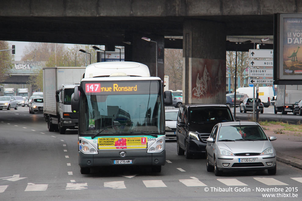 Bus 5944 (DE-275-HM) sur la ligne 147 (RATP) à Bondy