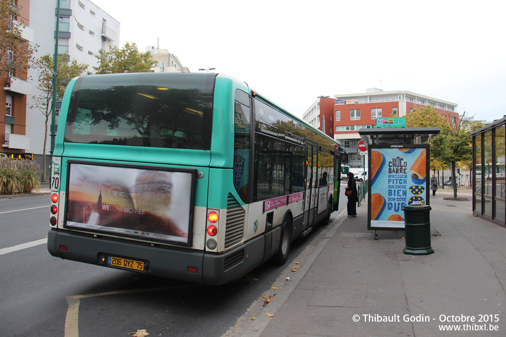 Bus 3199 (206 QYZ 75) sur la ligne 164 (RATP) à Colombes