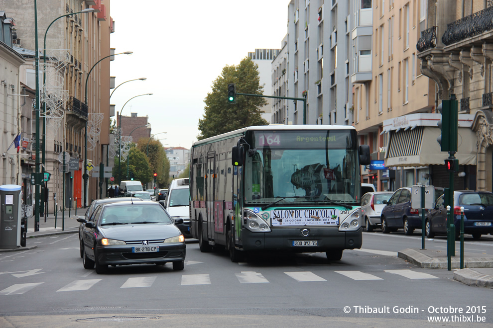 Bus 3197 (200 QYZ 75) sur la ligne 164 (RATP) à Colombes