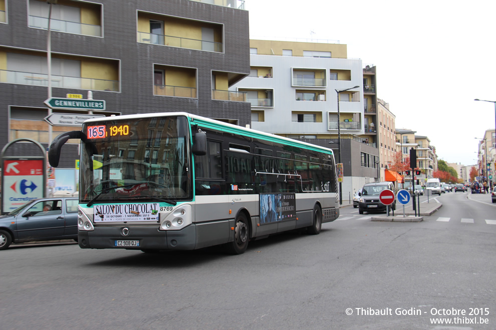 Bus 8769 (CZ-908-QJ) sur la ligne 165 (RATP) à Asnières-sur-Seine