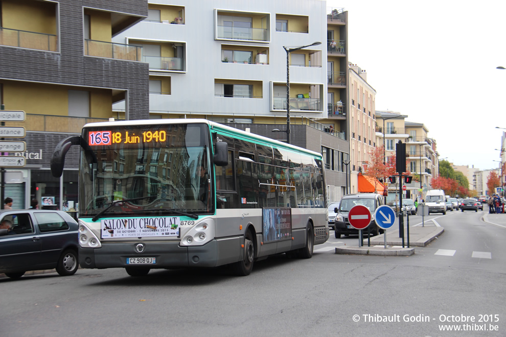 Bus 8769 (CZ-908-QJ) sur la ligne 165 (RATP) à Asnières-sur-Seine