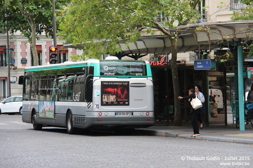 Bus 8775 (DA-004-BP) sur la ligne 165 (RATP) à Porte de Champerret (Paris)