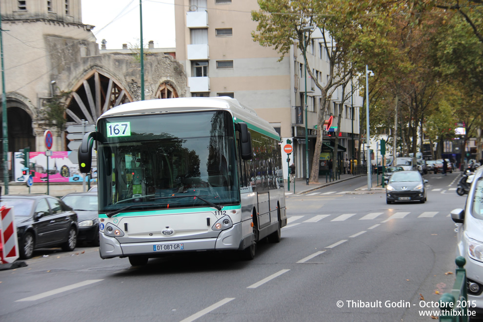 Bus 1112 (DT-087-GR) sur la ligne 167 (RATP) à Colombes