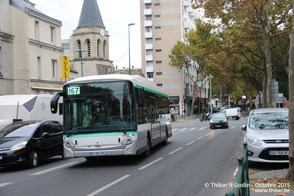 Bus 1112 (DT-087-GR) sur la ligne 167 (RATP) à Colombes