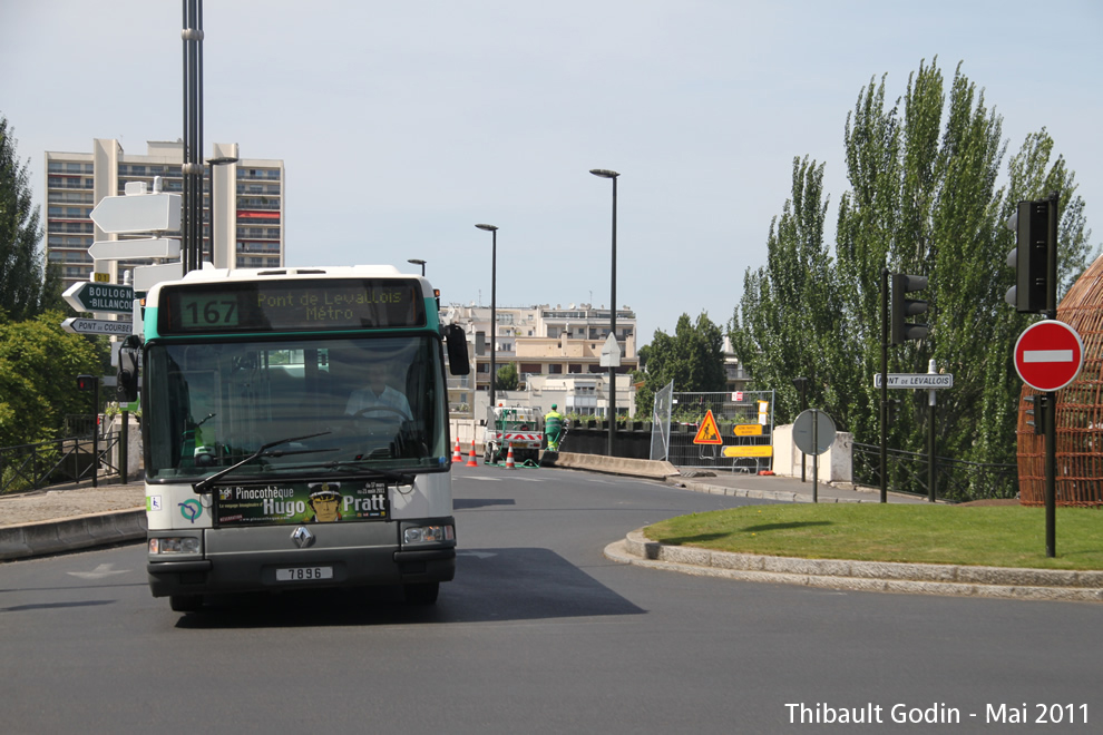 Bus 7896 sur la ligne 167 (RATP) à Asnières-sur-Seine