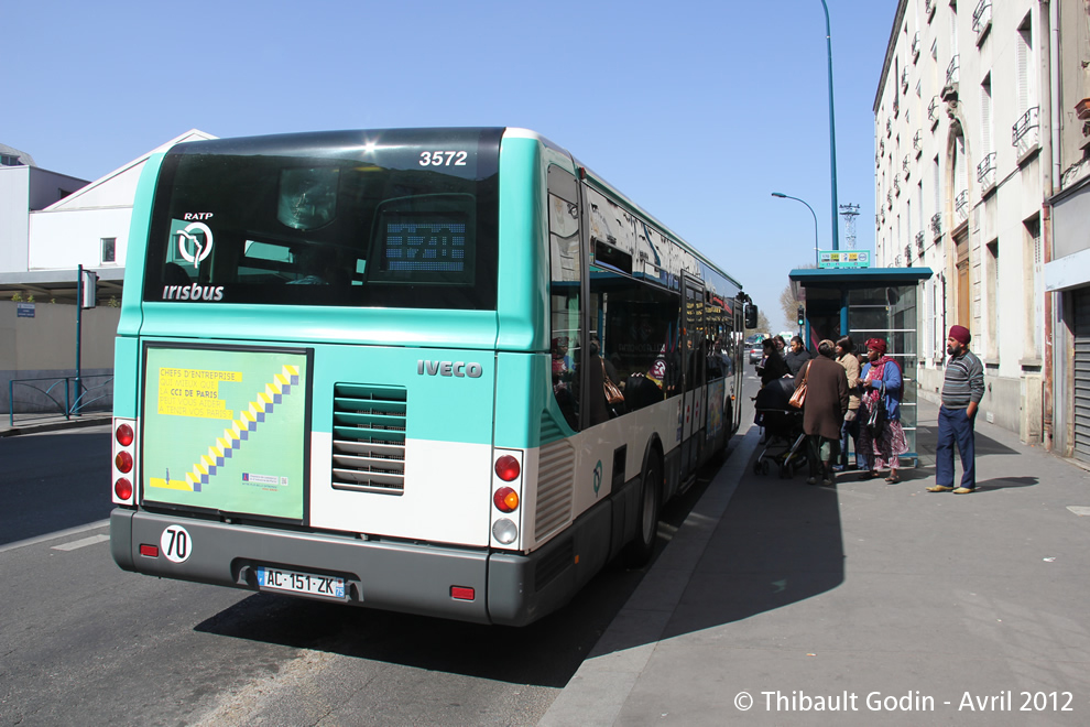 Bus 3572 (AC-151-ZK) sur la ligne 170 (RATP) à Pantin