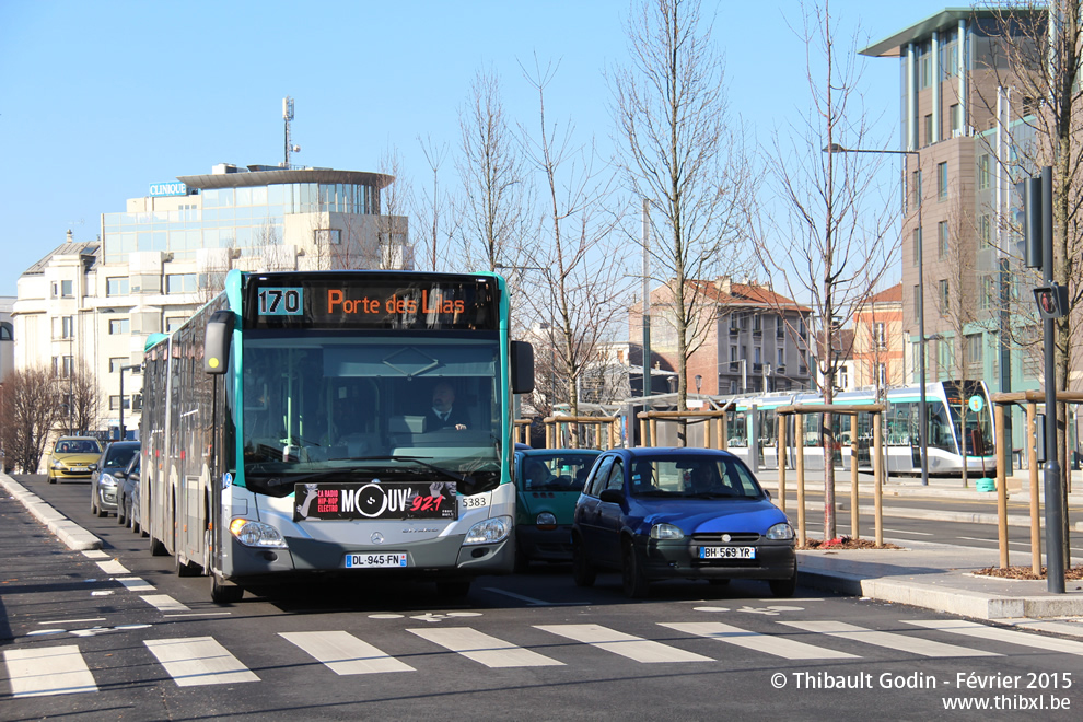 Bus 5383 (DL-945-FN) sur la ligne 170 (RATP) à Saint-Denis