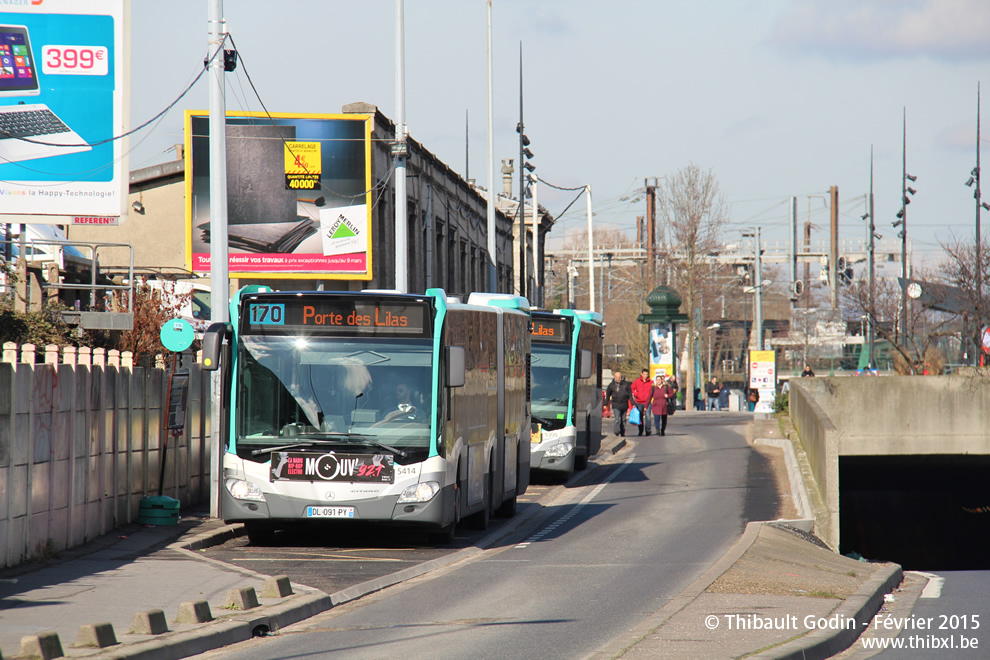 Bus 5414 (DL-091-PY) sur la ligne 170 (RATP) à Saint-Denis