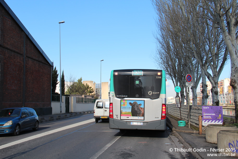 Bus 5398 (DL-023-KT) sur la ligne 170 (RATP) à Saint-Denis