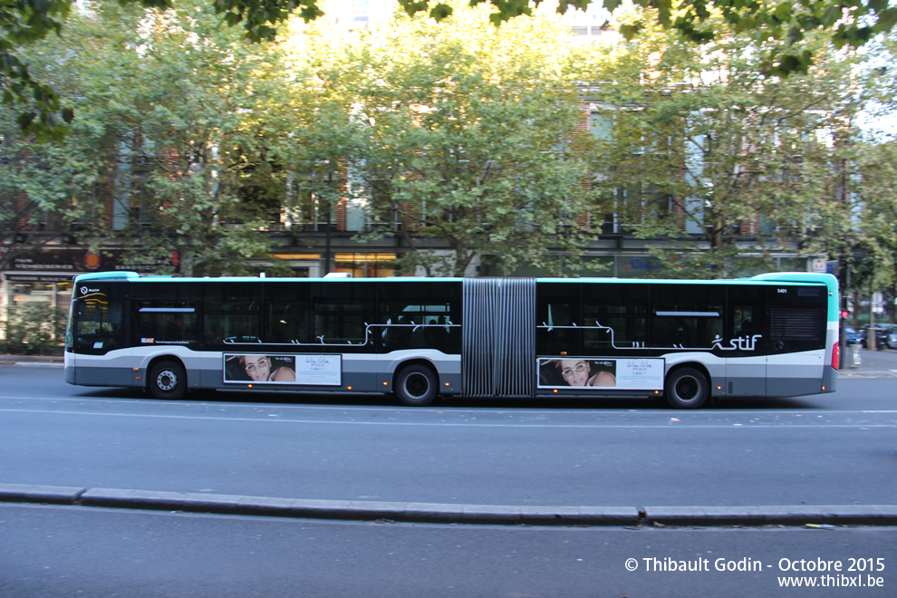 Bus 5401 (DL-124-NE) sur la ligne 170 (RATP) à Porte des Lilas (Paris)