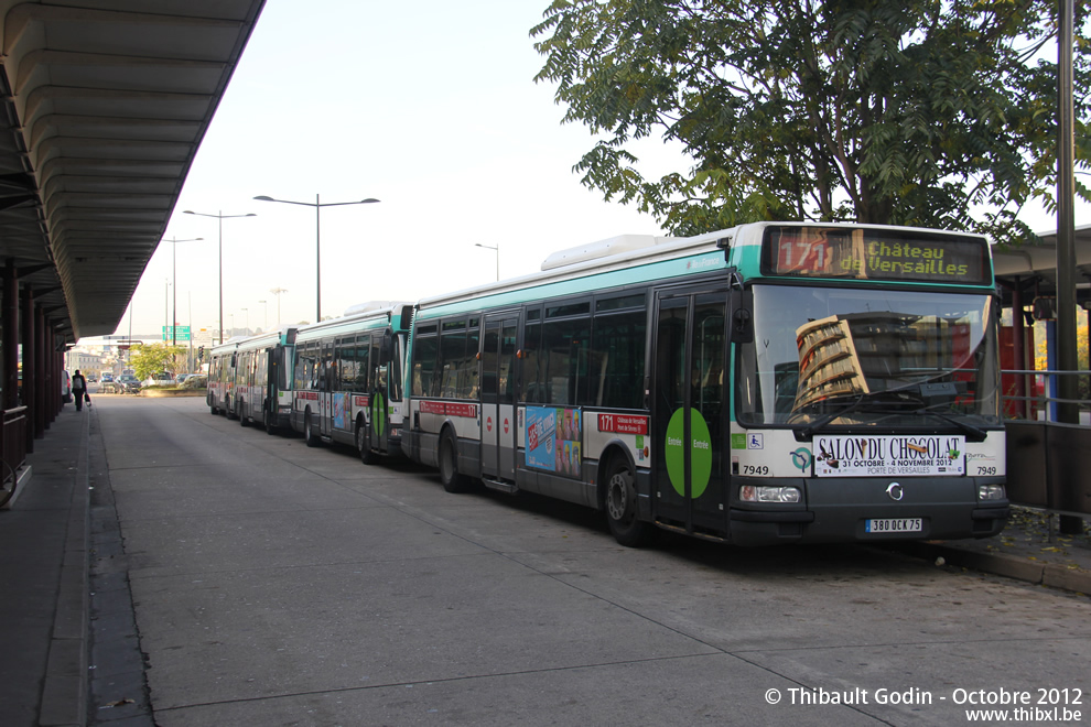 Bus 7949 (380 QCK 75) sur la ligne 171 (RATP) à Boulogne-Billancourt
