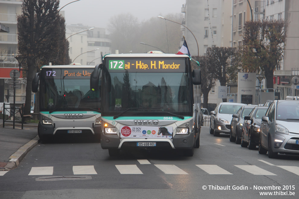 Bus 8848 (DS-468-AD) sur la ligne 172 (RATP) à Bourg-la-Reine