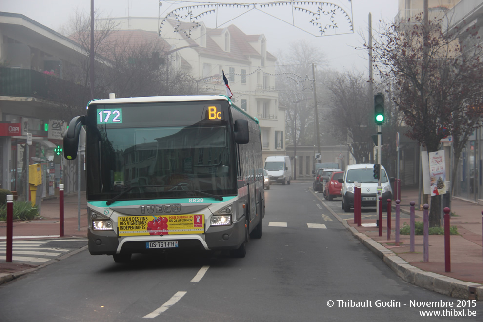 Bus 8839 (DS-751-FH) sur la ligne 172 (RATP) à L'Haÿ-les-Roses