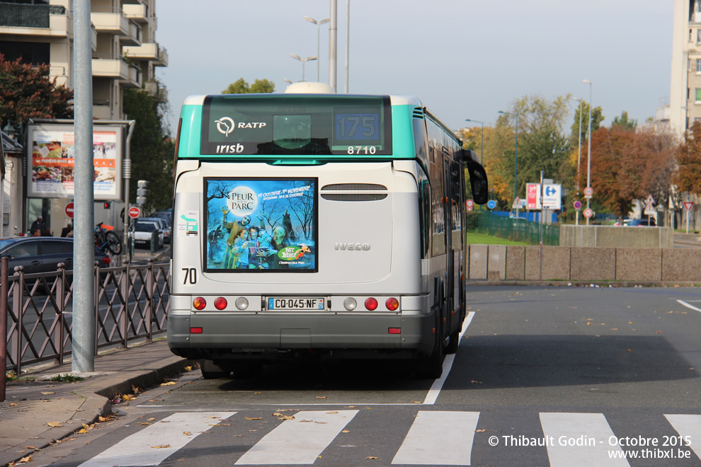 Bus 8710 (CQ-045-NF) sur la ligne 175 (RATP) à Asnières-sur-Seine