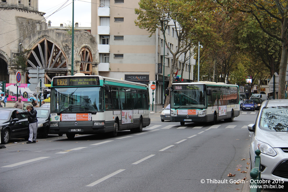 Bus 8234 (737 PWW 75) sur la ligne 176 (RATP) à Colombes