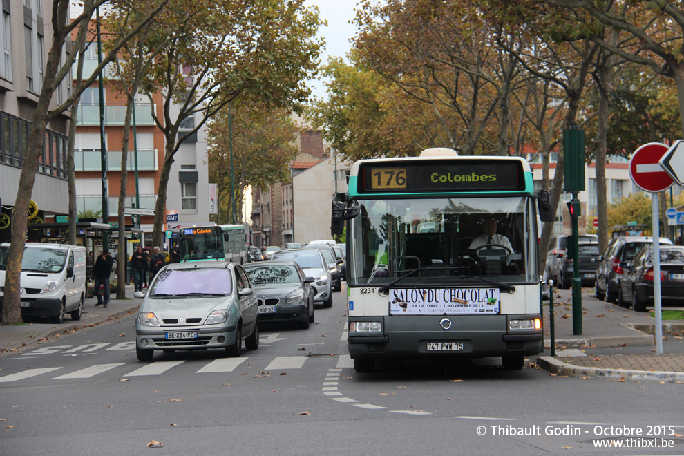 Bus 8231 (747 PWW 75) sur la ligne 176 (RATP) à Colombes