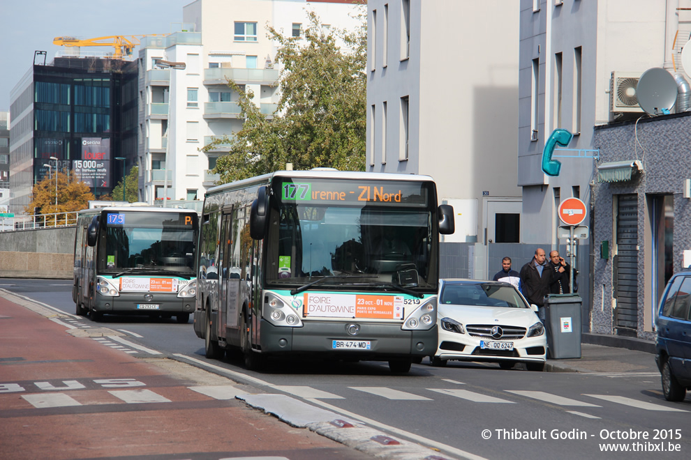 Bus 5219 (BR-474-MD) sur la ligne 177 (RATP) à Gennevilliers