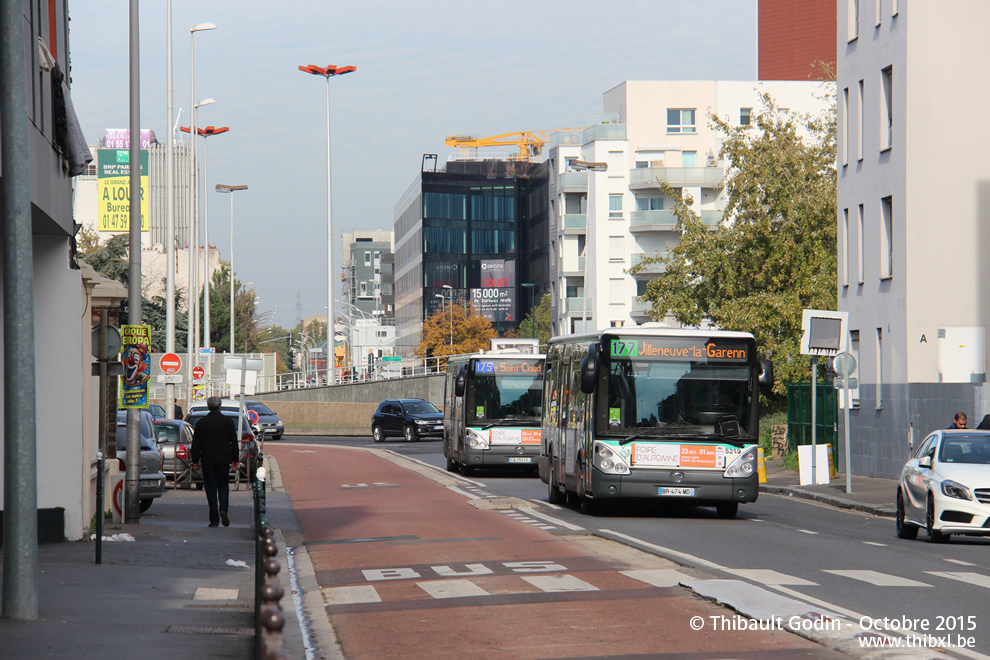 Bus 5219 (BR-474-MD) sur la ligne 177 (RATP) à Gennevilliers