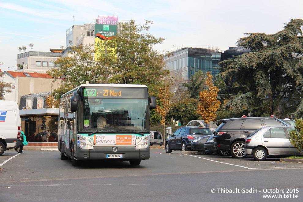 Bus 5230 (BS-936-CA) sur la ligne 177 (RATP) à Asnières-sur-Seine