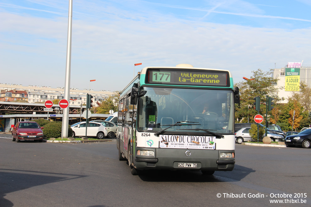 Bus 8264 (520 PWW 75) sur la ligne 177 (RATP) à Asnières-sur-Seine