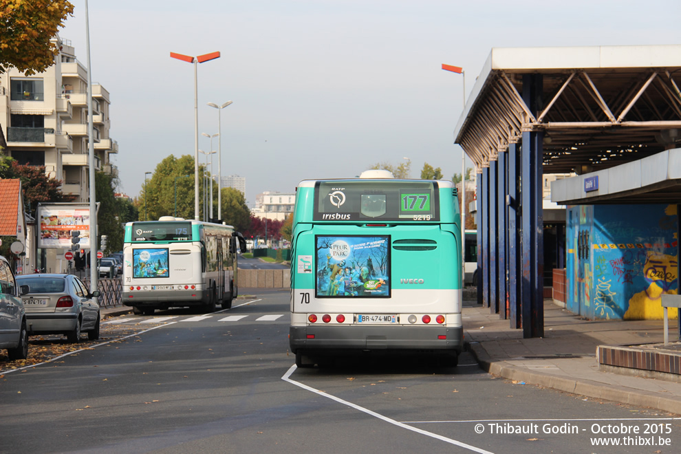 Bus 5219 (BR-474-MD) sur la ligne 177 (RATP) à Asnières-sur-Seine