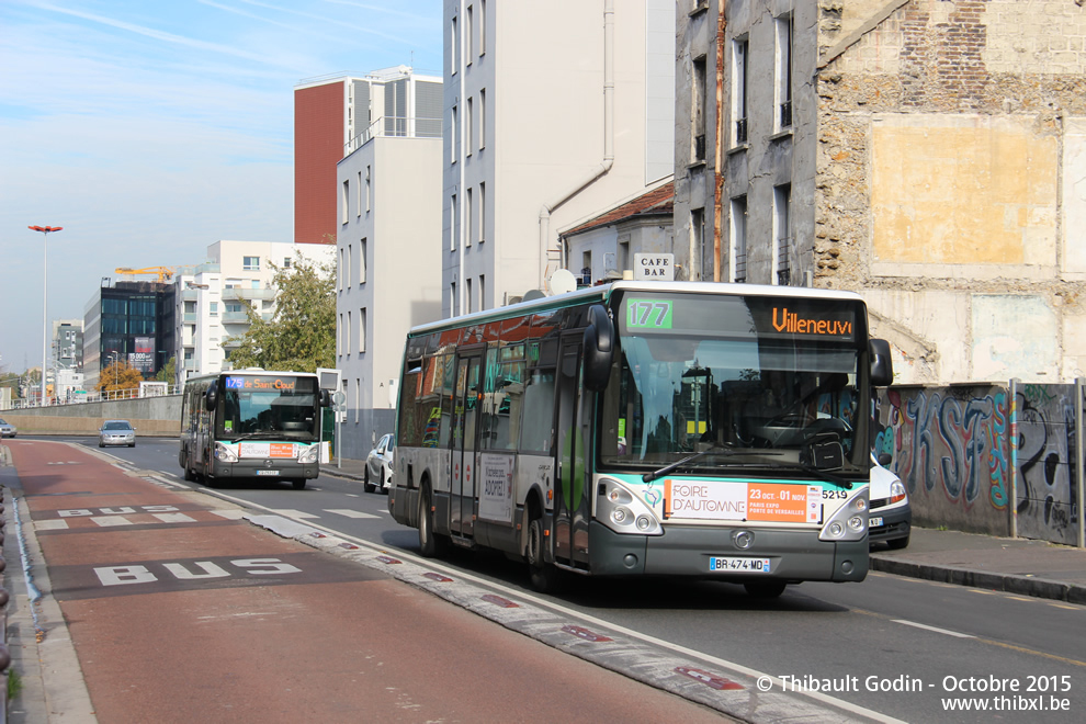 Bus 5219 (BR-474-MD) sur la ligne 177 (RATP) à Gennevilliers