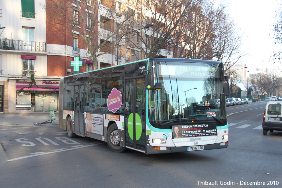 Bus 4615 (178 QZT 75) sur la ligne 183 (RATP) à Porte de Choisy (Paris)