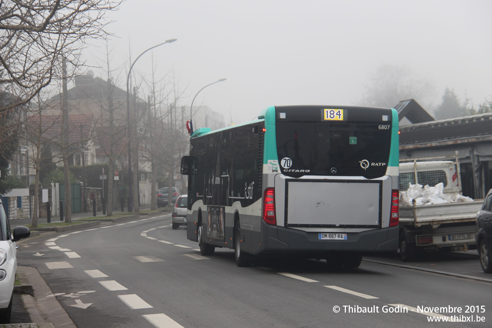 Bus 6807 (DM-667-RA) sur la ligne 184 (RATP) à L'Haÿ-les-Roses