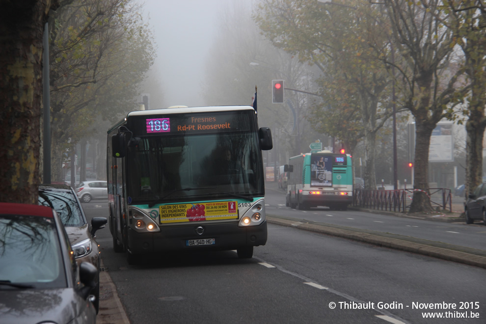 Bus 5103 (BA-540-HG) sur la ligne 186 (RATP) à L'Haÿ-les-Roses