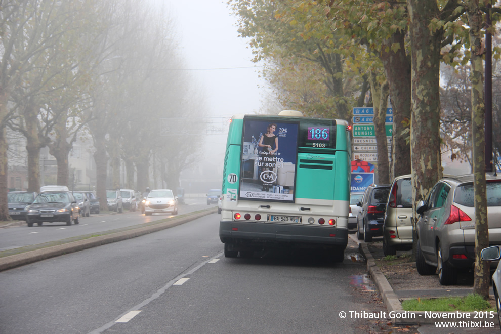 Bus 5103 (BA-540-HG) sur la ligne 186 (RATP) à L'Haÿ-les-Roses