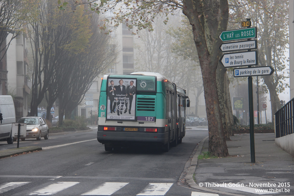 Bus 1797 (540 PPS 75) sur la ligne 187 (RATP) à Bourg-la-Reine