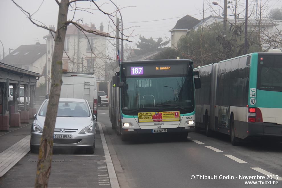 Bus 4640 (404 RLP 75) sur la ligne 187 (RATP) à L'Haÿ-les-Roses