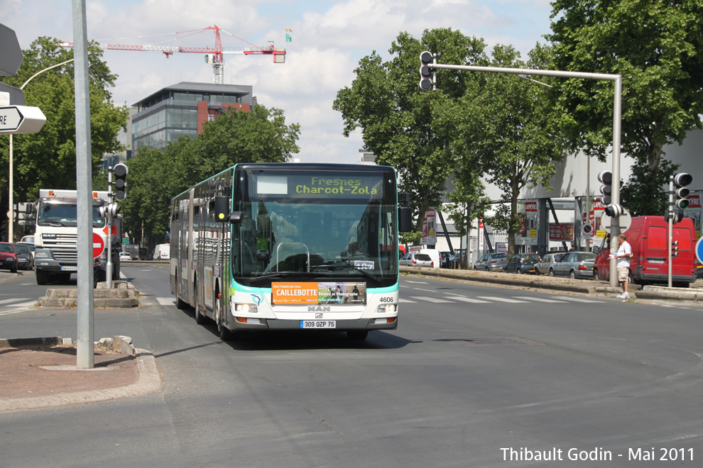 Bus 4606 (309 QZP 75) sur la ligne 187 (RATP) à Bagneux