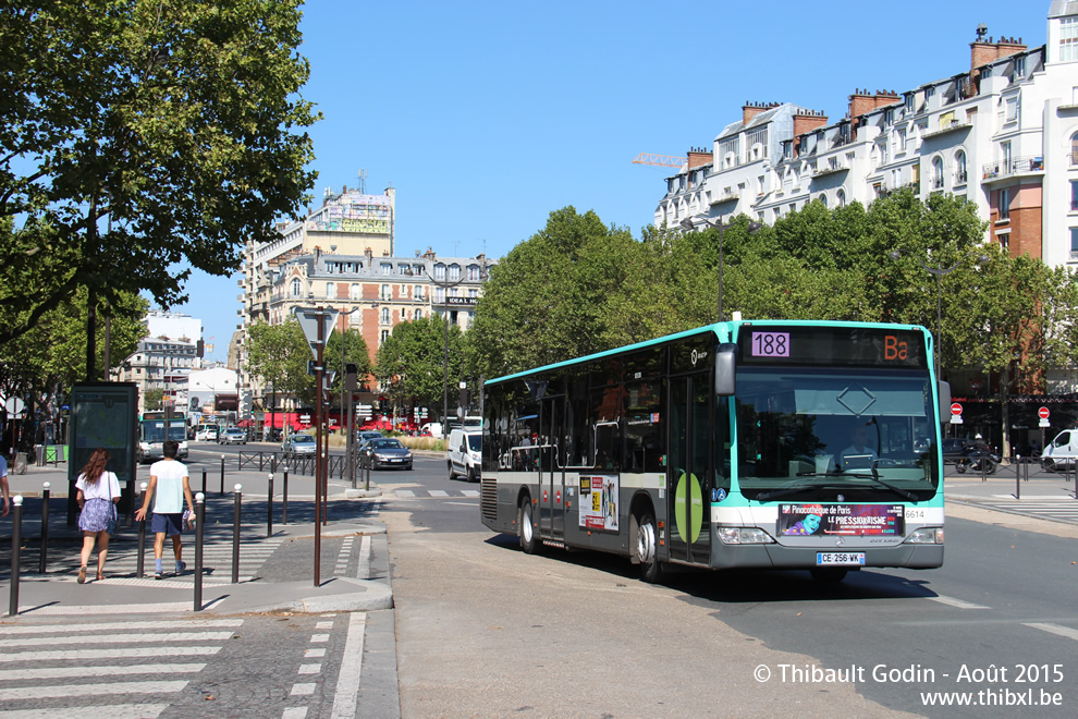 Bus 6614 (CE-256-WK) sur la ligne 188 (RATP) à Porte d'Orléans (Paris)