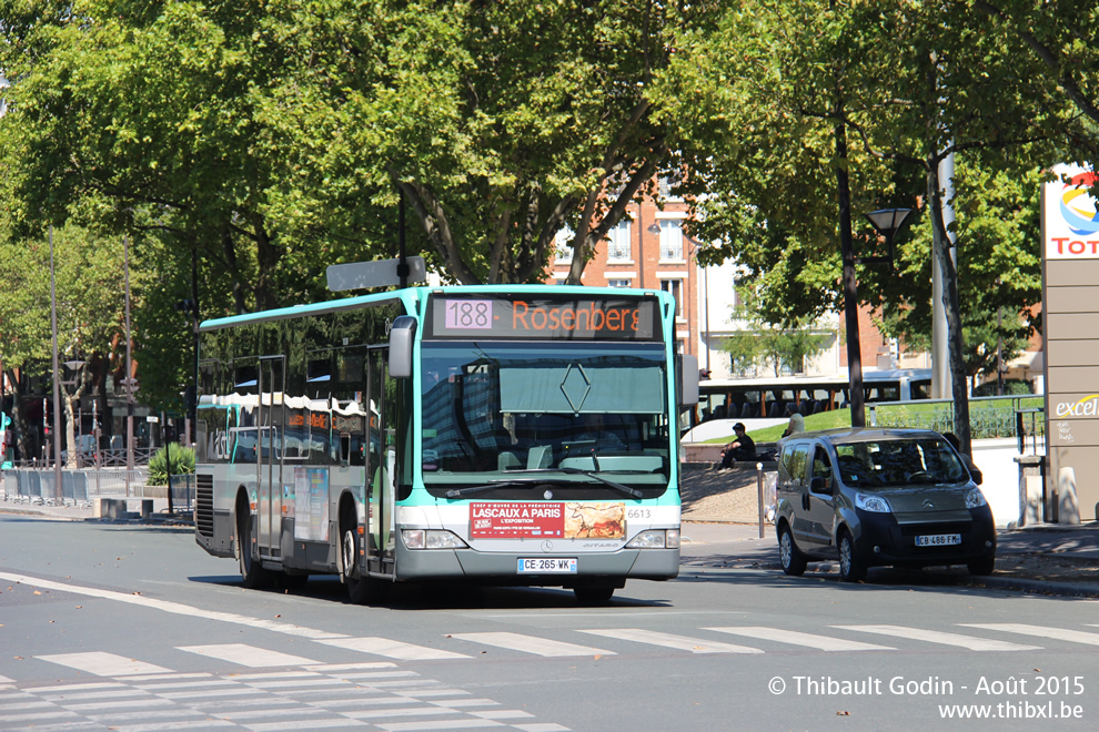 Bus 6613 (CE-265-WK) sur la ligne 188 (RATP) à Porte d'Orléans (Paris)