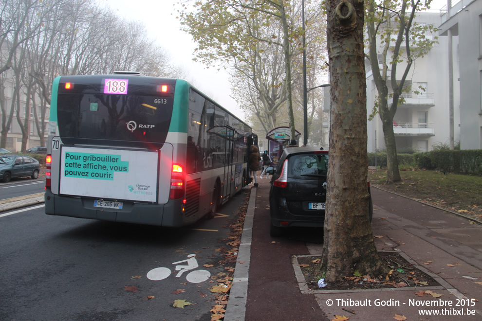 Bus 6613 (CE-265-WK) sur la ligne 188 (RATP) à Bagneux