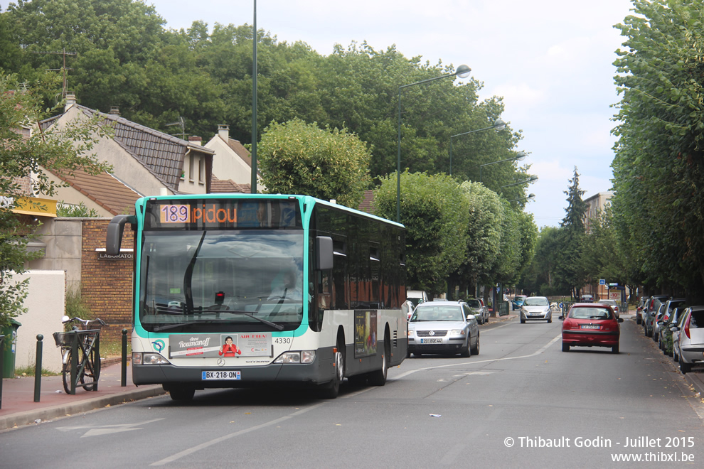 Bus 4330 (BX-218-QN) sur la ligne 189 (RATP) à Clamart