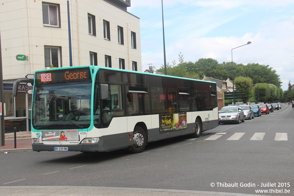 Bus 4330 (BX-218-QN) sur la ligne 189 (RATP) à Clamart