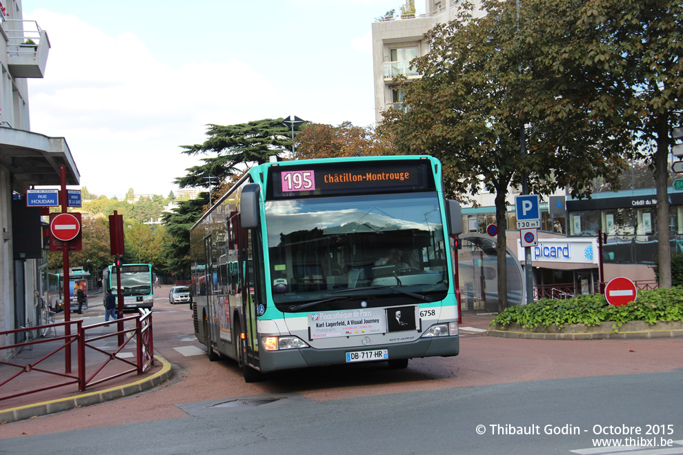 Bus 6758 (DB-717-HR) sur la ligne 195 (RATP) à Sceaux